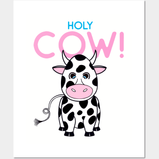 FUNNY Cow Gift Holy Cow Funny Saying Posters and Art